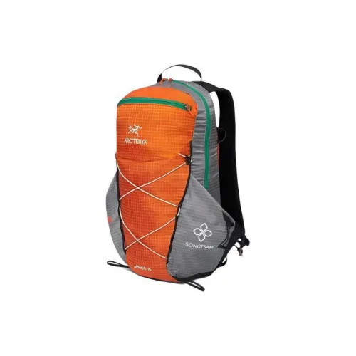 Arcteryx Songzhan Nanggaba Коллаборация 15L Альпинистский рюкзак На открытом воздухе Сумка Нейлон Оранжевый Серый Унисекс