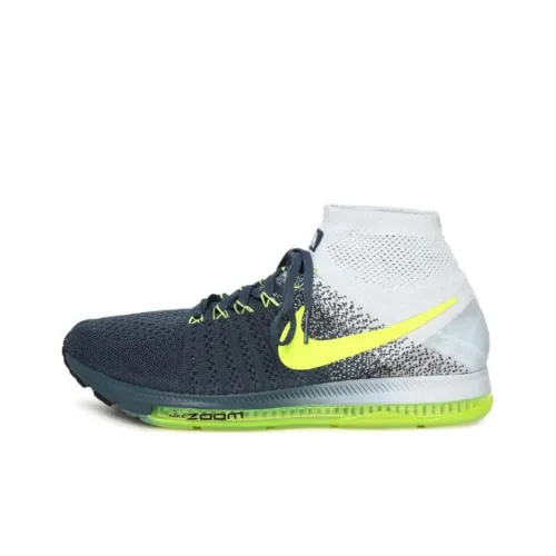 Nike Амортизация и Дышащий MID Топ Беговые кроссовки Мужские Серый Белый