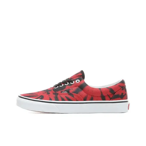 VANS Era Tie Dye Покрытие Низкие Кроссовки для Скейтбординга Унисекс Черный Камуфляж И Красный