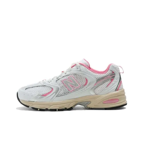 New Balance NB 530 Беговые кроссовки Низкие Бело-розовые Унисекс