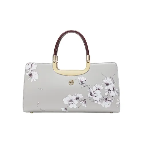 Ancient Yi Xi Коровья кожа Сумка для повседневного использования Женская Светло-серый