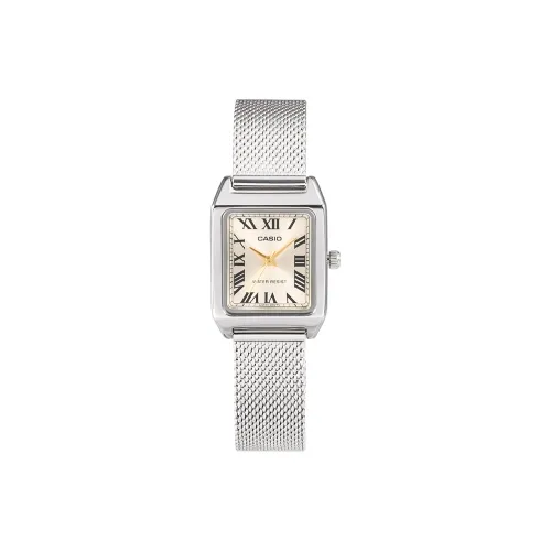 CASIO Analog Pointer Collection Кварцевый механизм, нержавеющий стальной ремешок, женские часы, золотой циферблат