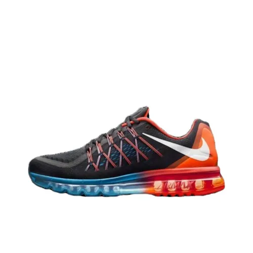 Nike Air Max 2015 Беговые кроссовки Низкий топ Черный Красный Мужской