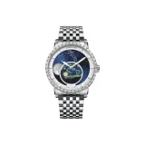 Ван Гог Серебряный Луна-Ромб Браслет из нержавеющей стали