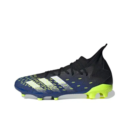 Adidas Predator Freak .3 FG Твердый грунт Природная трава Дышащий Футбольные бутсы Унисекс Черный Зеленый Синий