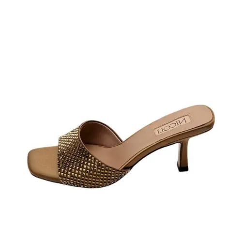 NICOLI Слипоны 7 см Женские Медный