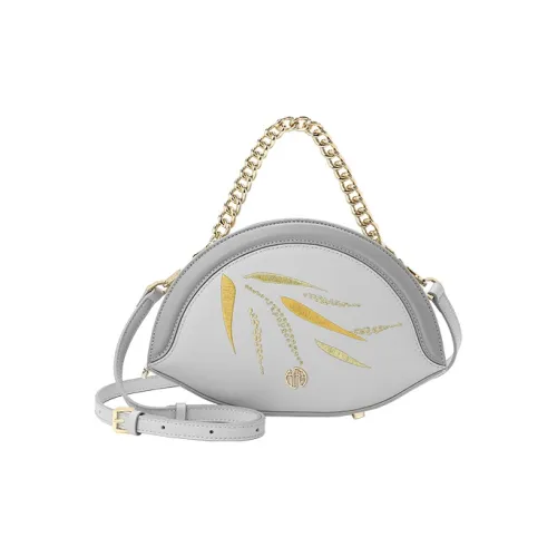 Ancient Yi Xi Коровья кожа Сумка через плечо Маленькая Женская Frost Snow Серый