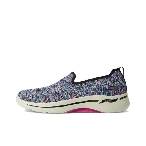 Skechers Go Walk Arch Fit Vivid Устойчивый к истиранию Дышащий Низкий Топ Повседневная Обувь Мужская Черный Многоцветный