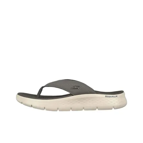 Skechers ON THE GO Резиновая подошва Массаж Шлепанцы Мужской Серый Коричневый