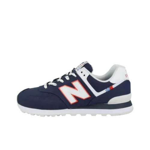 New Balance NB 574 Амортизация Износостойкий Низкий Топ Повседневная Беговая Обувь Мужская Серый Синий