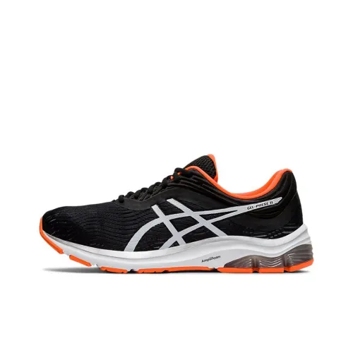 Asics Gel Impulse 11 Low Top Беговые кроссовки Мужские Черные и Белые с Оранжевым