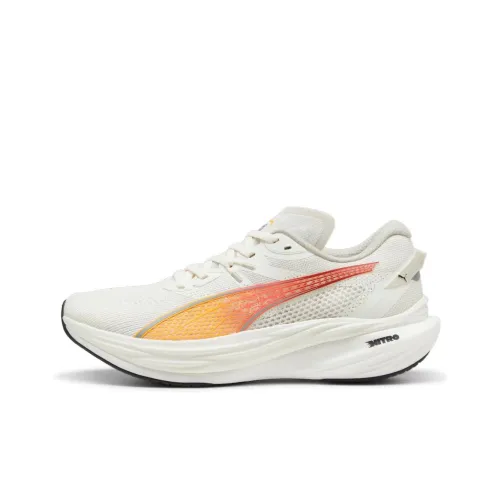 PUMA Deviate NITRO 3 противоскользящий низкий топ для бега на длинные дистанции обувь мужская белая желтая