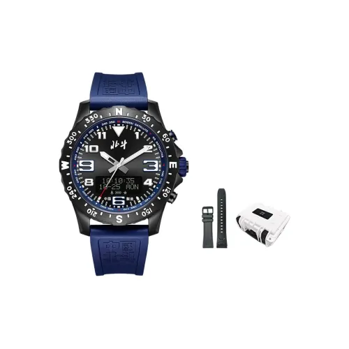 Beidou Time Style Collection Кварцевый механизм Резиновый ремешок Часы Мужские Черный циферблат