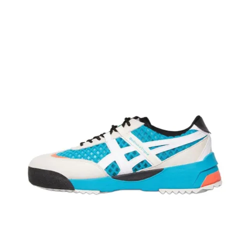 Onitsuka Tiger Delegation Шокабойеры Противоскользящие Устойчивые к истиранию Низкий Топ Повседневная Обувь Унисекс Белый Синий