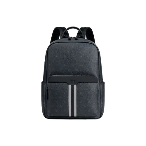 HLA Рюкзак из коровьей кожи сумка для ноутбука стандартный унисекс черный