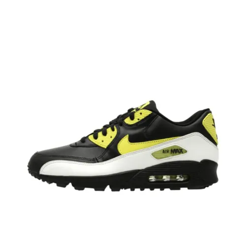 Nike Air Max 90 Low Топ Беговые кроссовки Унисекс Черный Желтый