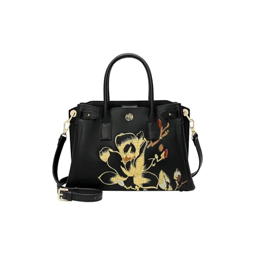 Ancient Yi Xi Коровья кожа Одно плечо Сумка Женская Черная