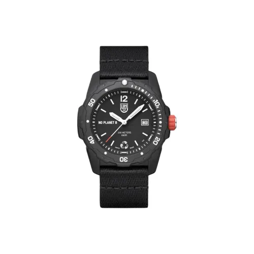 LUMINOX Кварцевый механизм Мужские часы Часы 42 мм Черный циферблат Пластиковый корпус Часы Пластиковый ремешок