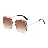 Золотая рамка с двойной линзой чайного цвета