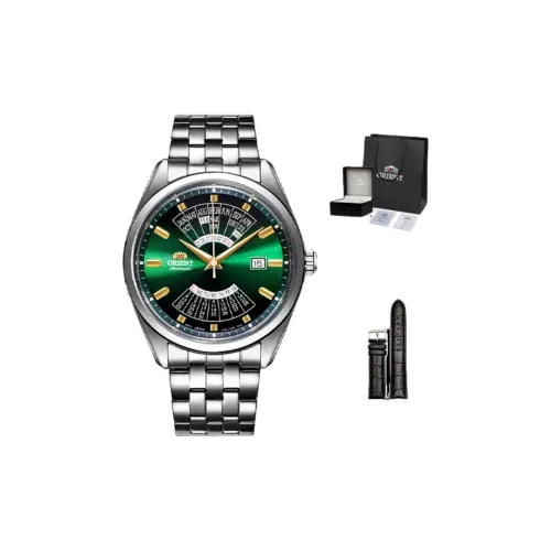 ORIENT Perpetual Calendar Collection Автоматический Механический Механизм Ремешок из Нержавеющей Стали Часы
