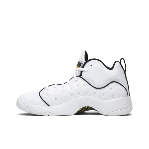 Jordan Jumpman Team II Амортизация Износостойкий MID Баскетбольные кроссовки Мужские Синие Белые