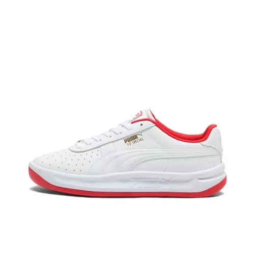 PUMA GV Special Slip-resistant Abrasion-resistant Low Top Casual Running Shoes Unisex White Red PUMA GV Special Противоскользящий Устойчивый к истиранию Низкий Топ Повседневные Беговые Кроссовки Унисекс Белый Красный