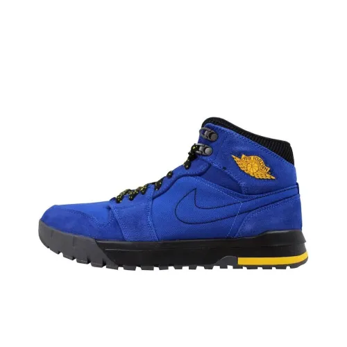 Jordan Air Jordan 1 Trek Амортизация Высокие Топы Винтажные Баскетбольные Кроссовки Унисекс Синий