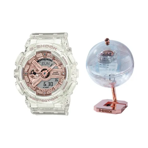 CASIO G SHOCK Collection Globe Особенный Коробка для часов Кварцевый механизм Смола Ремень Часы Женские часы Золотой циферблат