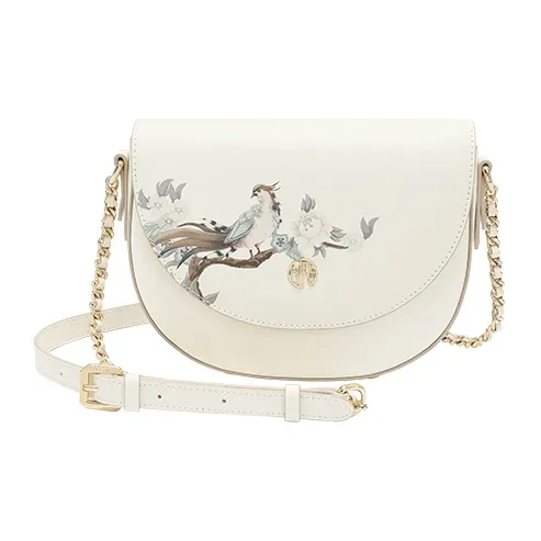 Ancient Yi Xi Коровья кожа Чонсам Сумка через плечо Женская Чай Лунно-белый