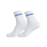 2 пачки, ткань вязаная, ярлык синий, логотип