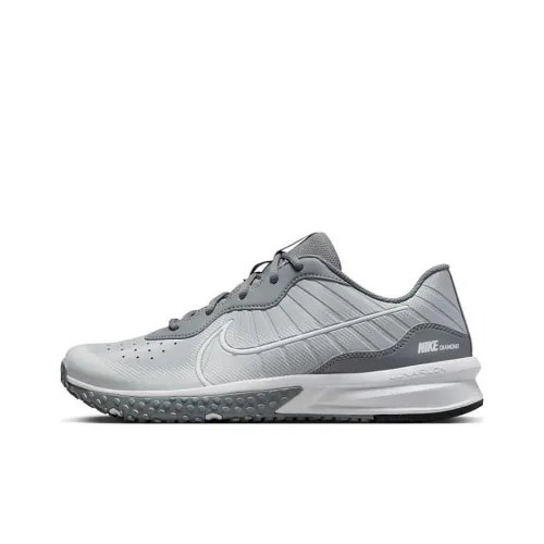 Nike Alpha Huarache 4 Шипы Амортизаторы Противоскользящие Низкий Топ Тренировочные Кроссовки Мужские Серые