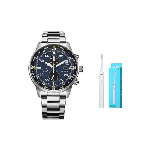 CITIZEN Ecology Drive Collection Светильник Кварцевый механизм Нержавеющая сталь Ремешок Часы Мужские Часы Синий циферблат