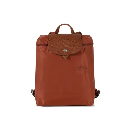 LONGCHAMP Le Pliage Green Переработанный Холст Рюкзак Женский Каштановый