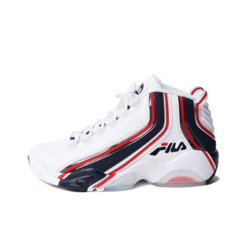 Y Project x FILA Высокие Топы Винтажные Баскетбольные Кроссовки Женские Белые Синие
