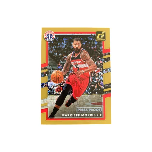 PANINI 2017-18 Durex Wizards Markieff Morris Золотая Refractor Игровая карта серийный номер 02 10 Спортивные карты 1 шт