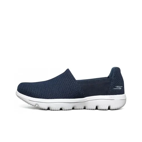 Skechers Go Walk Evolution Ultra Амортизация Легкий Низкий Топ Повседневная Обувь Женская Синие Белые