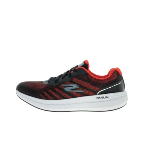 Skechers Go Run Pulse Устойчивый к истиранию Дышащие Низкие Беговые кроссовки Мужские Черные Красные