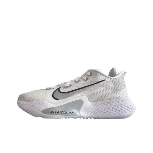Nike Air Zoom BB NXT TB Амортизация Износостойкий Низкий Топ Баскетбольные Кроссовки Мужские Белые