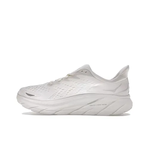 HOKA ONE ONE Clifton 8 Амортизаторы Slip-resistant Низкий Топ Повседневная обувь Мужская Белая