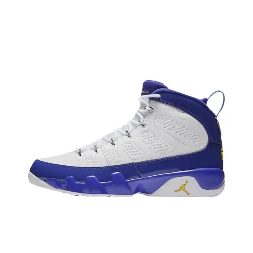 Jordan Air Jordan 9 Retro Kobe Bryant PE Нескользящий Легкий MID Топ Винтажные Баскетбольные Кроссовки GS Белый Синий