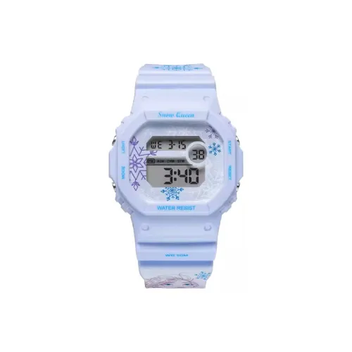 Disney Электронный Механизм Резиновый Ремешок Часы Женские Серый Циферблат