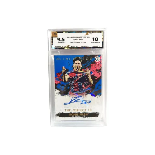 Topps INCEPTION UCL ЛИОНЕЛЬ Месси 2020 21 INCEPTION Барселона Классический Праздничный Дизайн Месси 49 Perfect Подпись