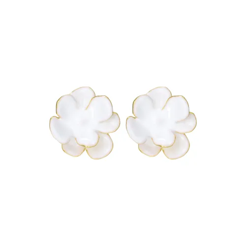 Daartemis Серьги-гвоздики из меди с покрытием из 14k золота женские