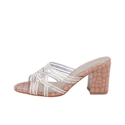 NICOLI Слипоны 7 см Женские Розовые