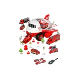 [Пожарная служба] Самолет + 4 машины + 2 Большие Сплавные машины (с 10 дорожными знаками + винты)