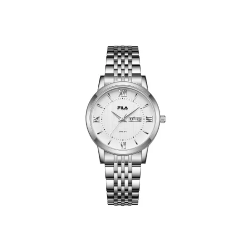 FILA Наручные часы Кварцевый механизм Нержавеющая сталь Ремешок 49,5*42 мм Серебристый циферблат Женские часы