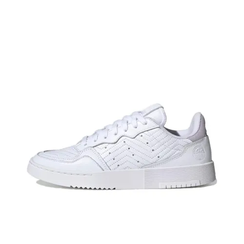 Adidas Originals Super Court Slip-Resistant Low Top Скейтборд Кроссовки Женские Белые Светло-Фиолетовые
