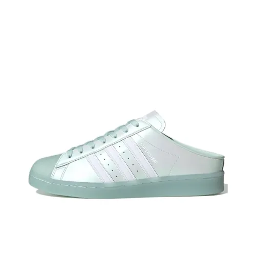 Adidas Originals Superstar Series Mule Slip-Resistant Low Top Скейтборд Кроссовки Унисекс Ice Green
