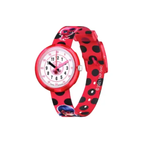 SWATCH Miracle Girlish Collaboration Серия Flik Flak Feifei Кварцевый механизм Детские часы 31,85*30,6 мм