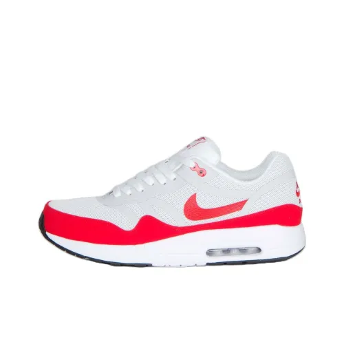 Nike Air Max 1 Премиум Лента QS Амортизация Износостойкий Низкий Топ Повседневная Обувь Унисекс Серый Красный